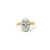 Oval Cut Diamond Wrap Around Reverse Halo Design- Choice of.50ct /.80ct / 1.00ct or 1.20ct Centre Diamond - Hidden Halo