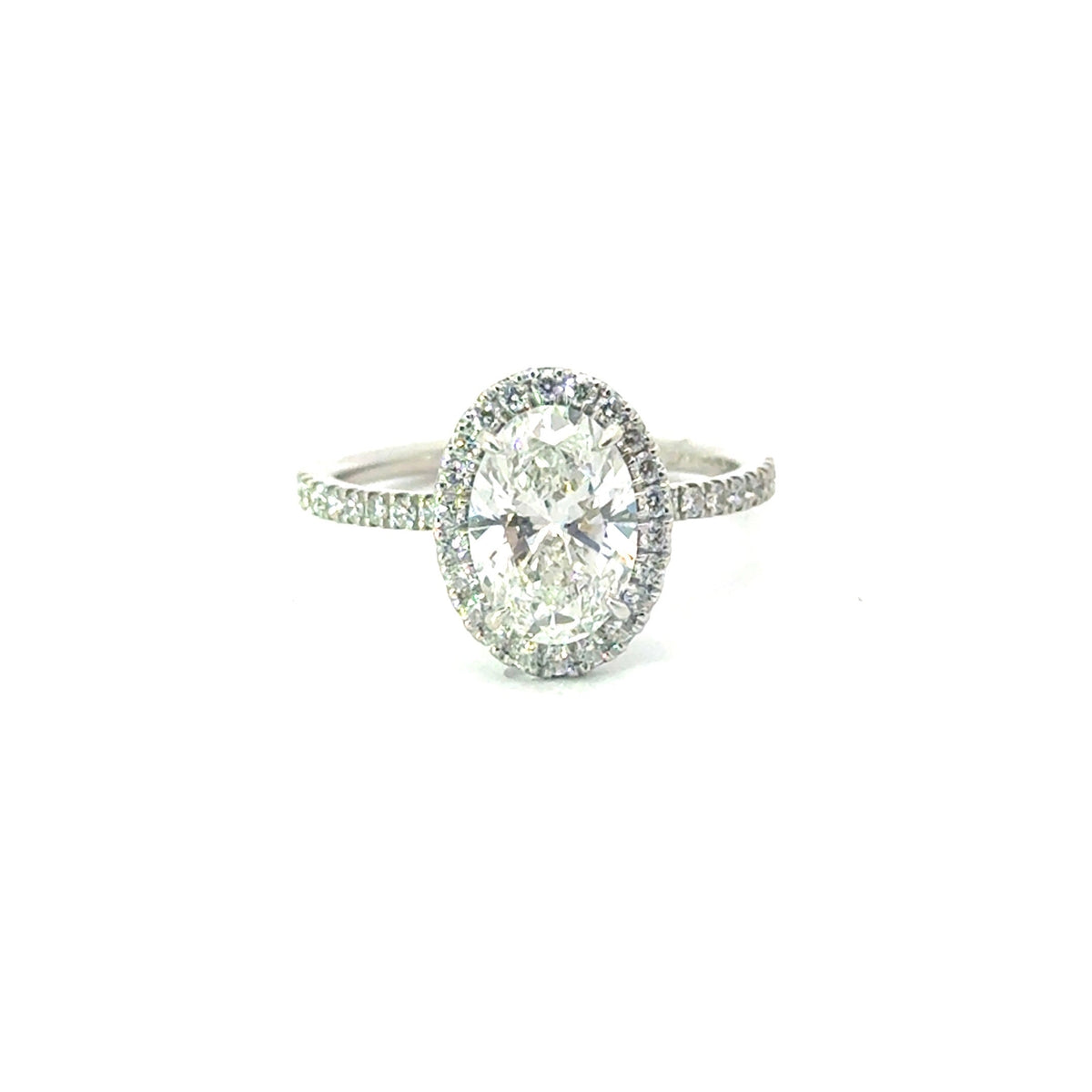 Oval Cut Lab Diamond - Classic Halo & Italian Pave Design - Available in 1.00ct - 7.00ct - Hidden Halo Reverse Halo Lab