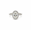 Oval Cut Lab Diamond - Classic Halo & Italian Pave Design - Available in 1.00ct - 7.00ct - Hidden Halo Reverse Halo Lab