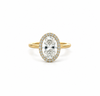 Oval lab diamond engagement ring, diamondboi seamless halo & 1.50mm tube design – view 1 of 3