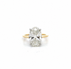 Oval Cut Lab Diamond Engagement Ring | 1.80MM Tube Shank | Cathedral | Diamond Encrusted Prongs - Lab Engagement Ring