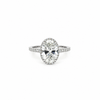Oval Cut Lab Diamond Engagement Ring | Diamondboi Hidden Halo & Italian Pavé Design | 18KT Gold - Hidden Halo Reverse