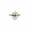 Oval Cut Lab Diamond Engagement Ring | Diamondboi Hidden Halo with Braided Shank | 18KT Gold - Lab Engagement Ring