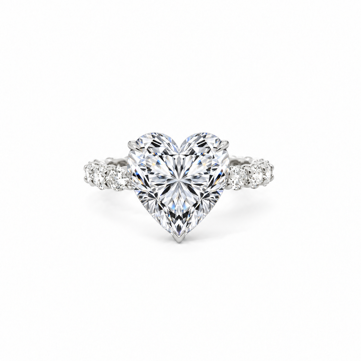 Oval Cut Lab Diamond Engagement Ring | Round Diamond Illusion & Reverse Halo Design | 18KT Gold - Hidden Halo Reverse