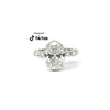Oval Cut Lab Diamond - Round Diamond Illusion & Reverse Halo Design - Available in 1.00ct - 7.00ct - Hidden Halo