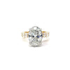 Oval Cut Lab Diamond - Oval Cut Diamond Illusion & Reverse Halo Design - Available in 1.00ct - 7.00ct - Lab Engagement