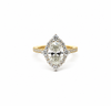 Oval lab diamond engagement ring, vintage halo & italian pave design – view 1 of 3