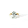 Oval Cut Lab Natural Diamond - Classic 1.50mm Tube Solitaire & Diamond Prong Design - Available in.80 - 2.00ct - Hidden