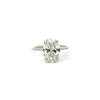 Oval Cut Natural Diamond - Classic 1.50mm Tube Solitaire & Floating Reverse Halo Design- Available in.80ct - 2.00ct