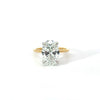 Oval diamond engagement ring, classic 1.50mm tube solitaire & diamond prong design – view 1 of 3