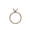 Oval diamond engagement ring, classic 1.50mm tube solitaire & diamond prong design – view 2 of 3