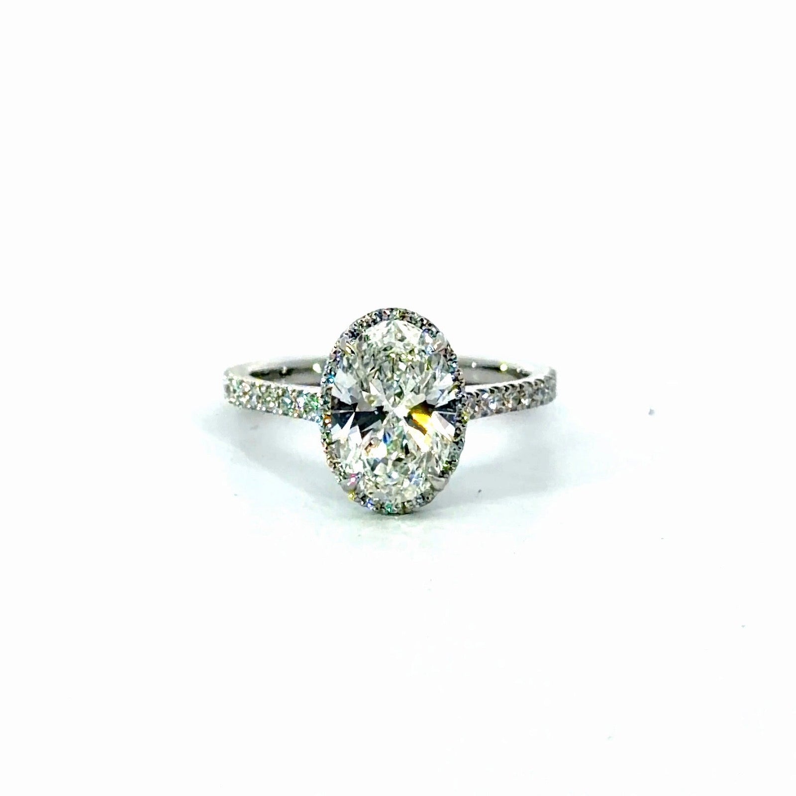 Oval Cut Natural Diamond - diamondboi Hidden Halo & Italian Pave Design - Available in.80ct - 2.00ct - Hidden Halo