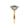 Oval natural diamond engagement ring, diamondboi seamless halo & 1.50mm tube design – view 3 of 3