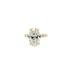 Oval Cut Natural Diamond - Round Diamond Illusion Setting & Diamond Prongs - Available in.80ct - 2.00ct - Lab