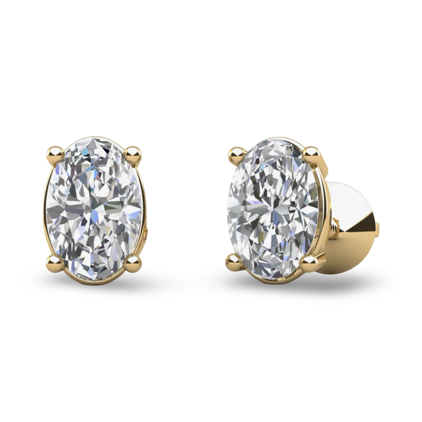 Oval Cut Stud Earrings - Available in.50ct - 2.00ct - Lab or Natural Diamond Earrings