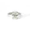 Oval Cut with Reverse Halo Design - Choice of.50ct /.80ct / 1.00ct or 1.20ct Centre Diamond - Hidden Halo Reverse Halo