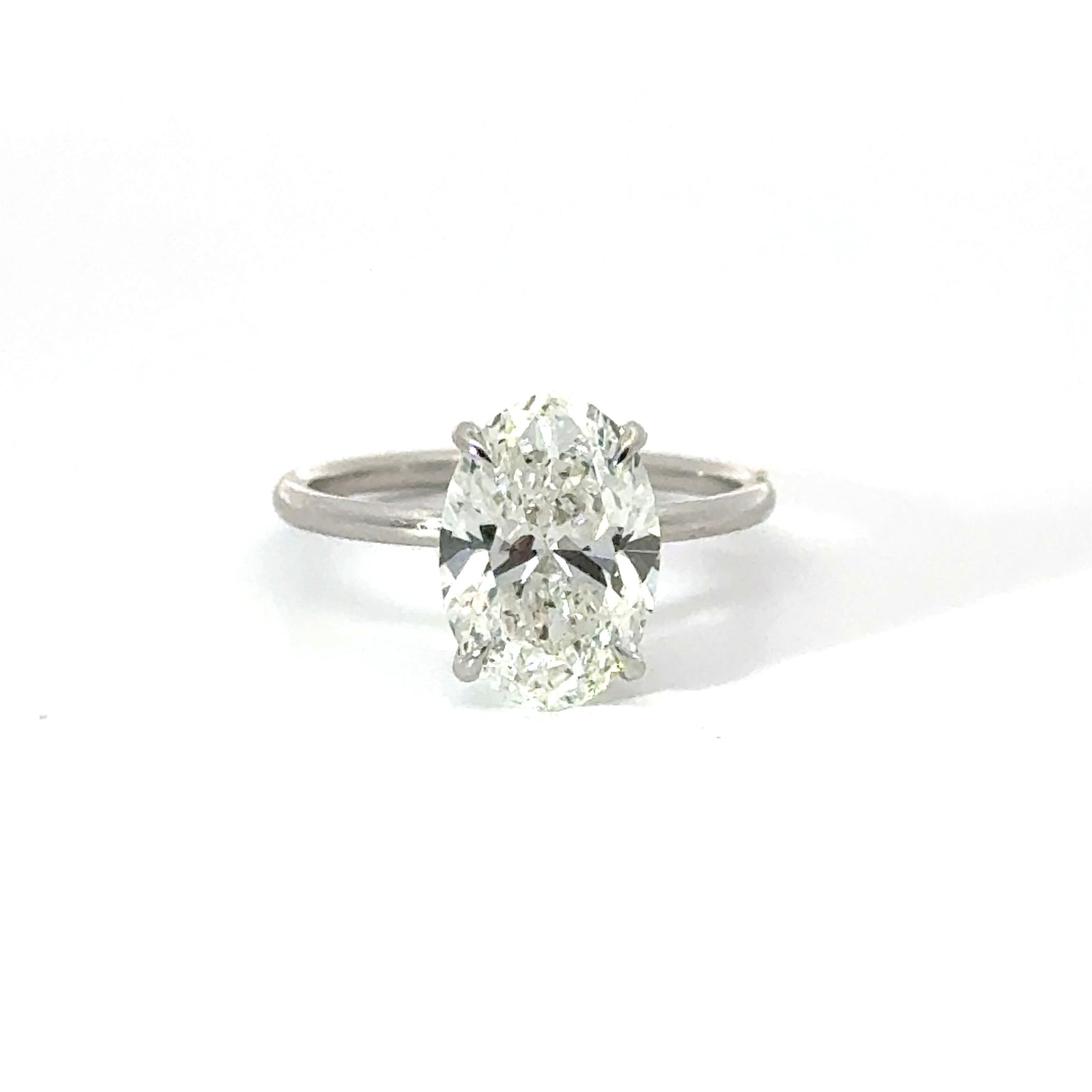 Oval Cut with Reverse Halo Design - Choice of.50ct /.80ct / 1.00ct or 1.20ct Centre Diamond - Hidden Halo Reverse Halo