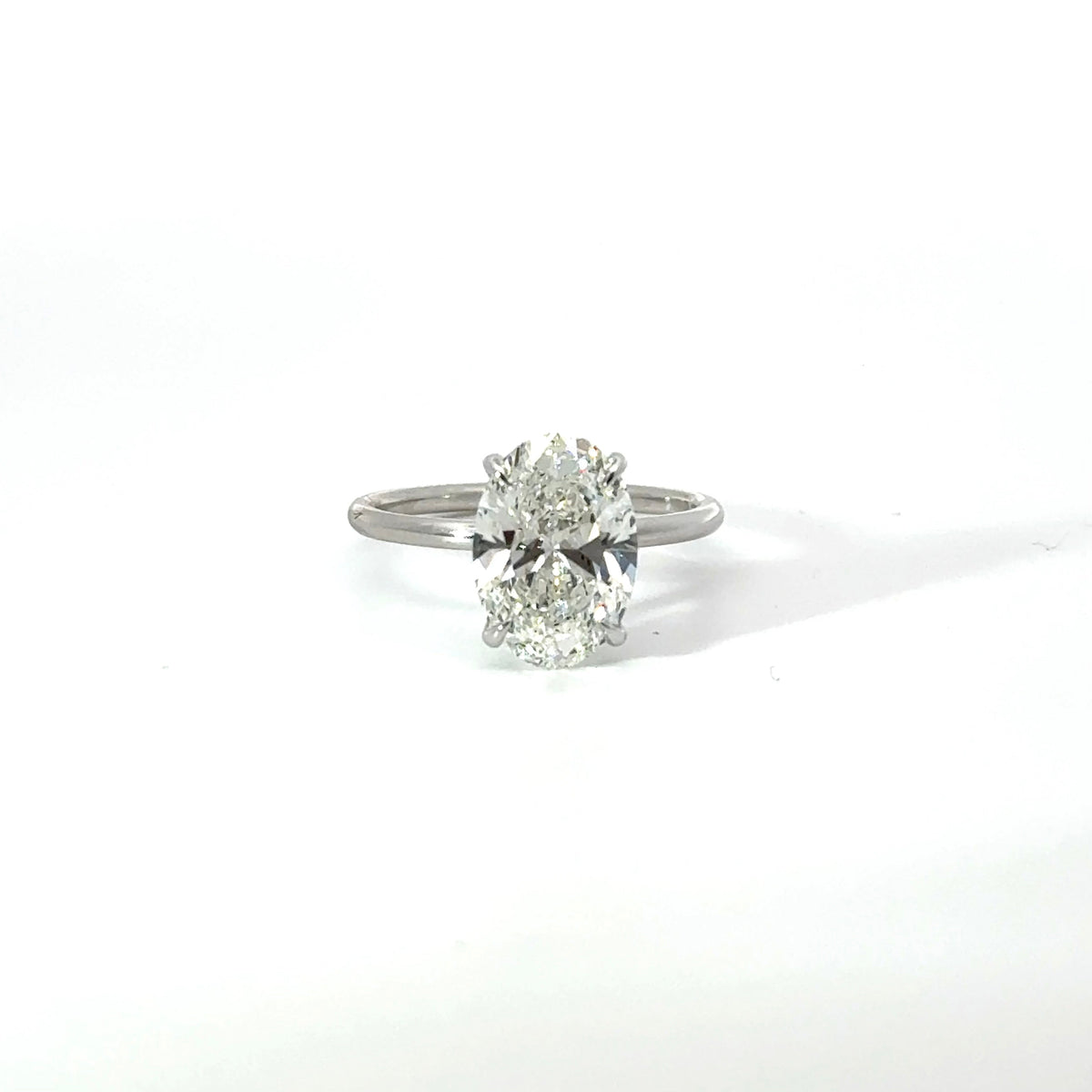 Oval Cut with Reverse Halo Design - Choice of.50ct /.80ct / 1.00ct or 1.20ct Centre Diamond - Hidden Halo Reverse Halo