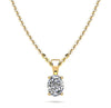 Oval Shaped Classic Diamond Pendant- Choice of Natural or Lab Diamonds -.50ct to 1.00ct - Lab Natural Necklace