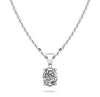 Oval Shaped Classic Diamond Pendant- Choice of Natural or Lab Diamonds -.50ct to 1.00ct - Lab Natural Necklace