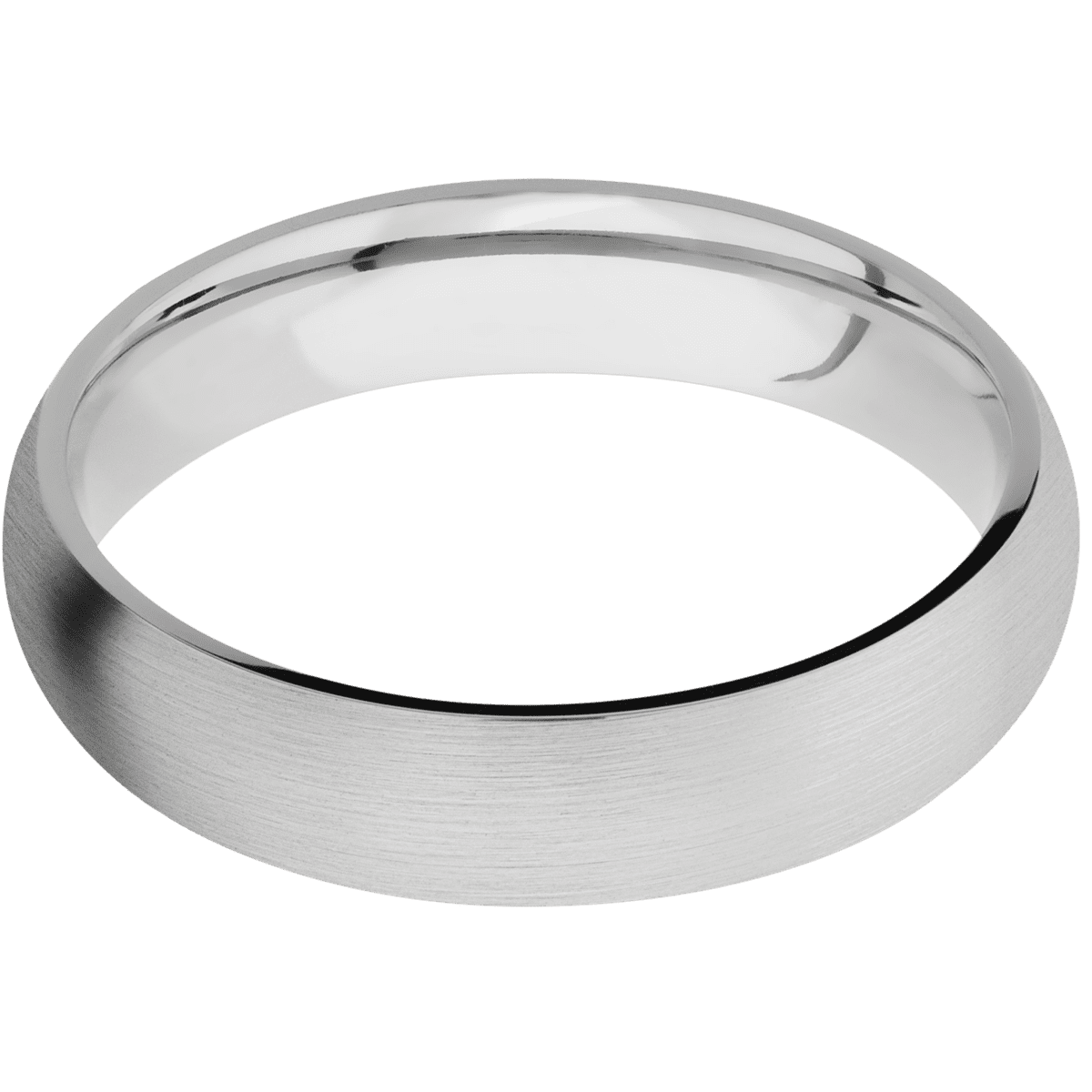 Palladium + Satin Finish - 5 mm wide Domed Palladium band. - Custom