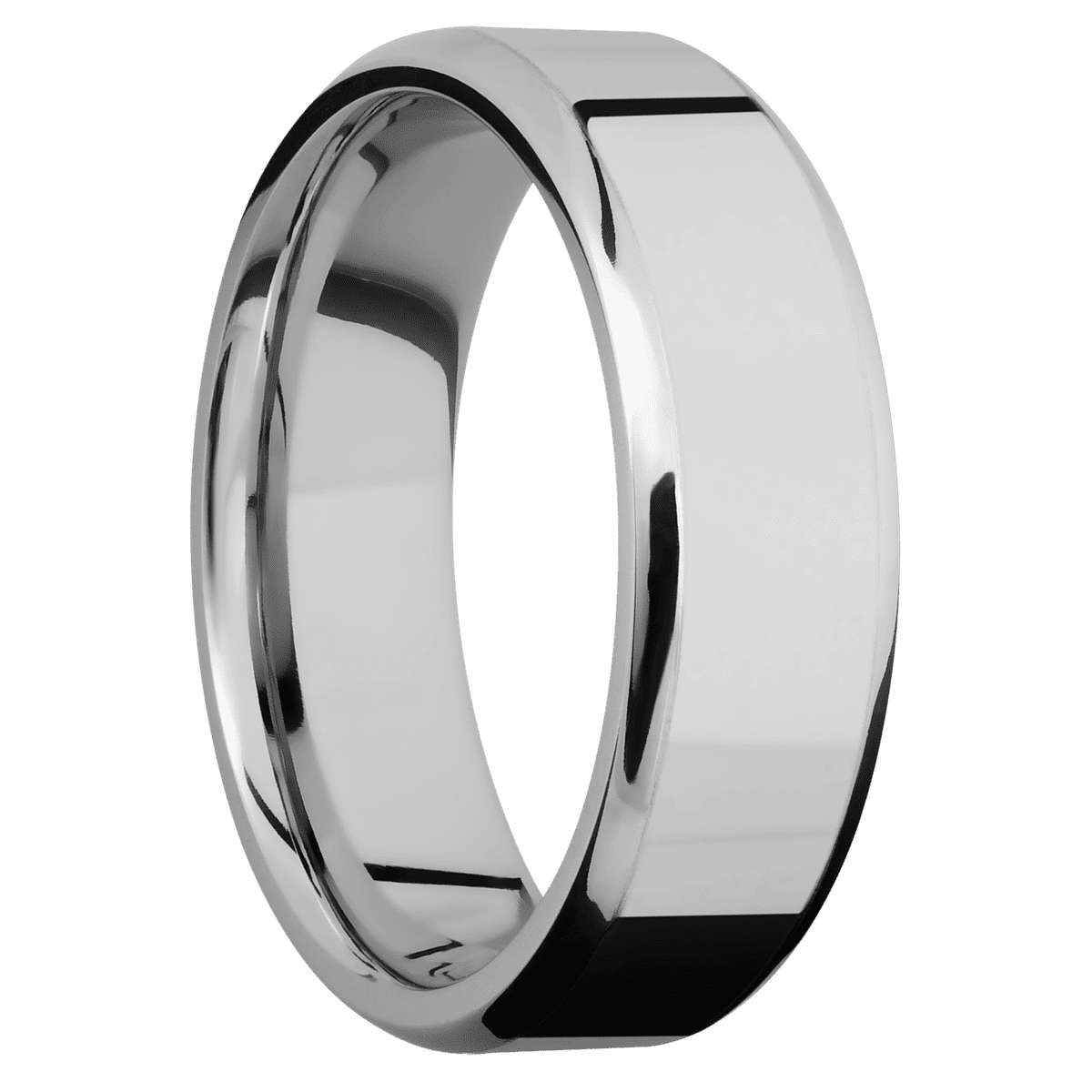 Palladium Silver + Polish Polish Finish - 7 mm wide Beveled Palladium Silver band. - Custom
