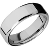 Palladium Silver + Polish Polish Finish - 7 mm wide Beveled Palladium Silver band. - Custom