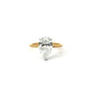 Pear Cut Diamond 1.50MM Solitaire Design- Choice of.50ct /.80ct / 1.00ct or 1.20ct Centre Diamond - Hidden Halo Reverse