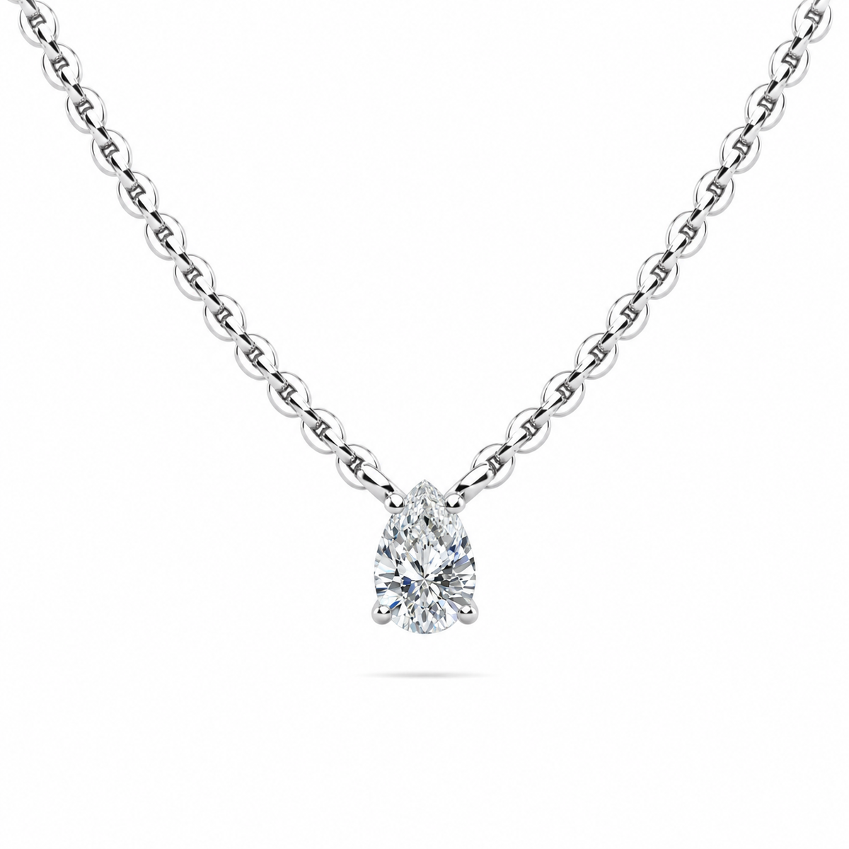 Pear Shape Diamond Solitaire Pendant – view 1 of 2