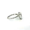 Pear natural diamond engagement ring, marquise-round diamond & diamond prong design – view 3 of 3