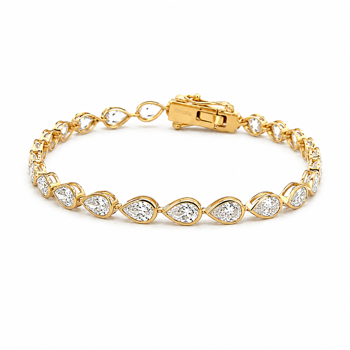Pear Shape Tennis Bracelet | 5.08ct TW | Lab Diamonds | 7’’ Length - Lab Diamond Tennis Bracelets
