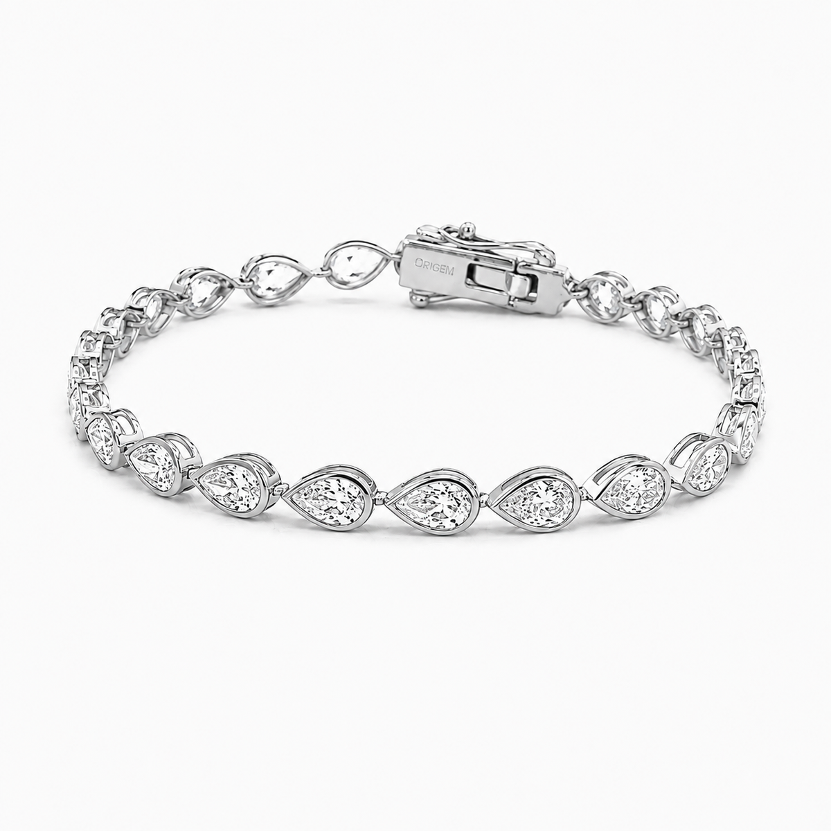 Pear Shape Tennis Bracelet | 5.08ct TW | Lab Diamonds | 7’’ Length - Lab Diamond Tennis Bracelets