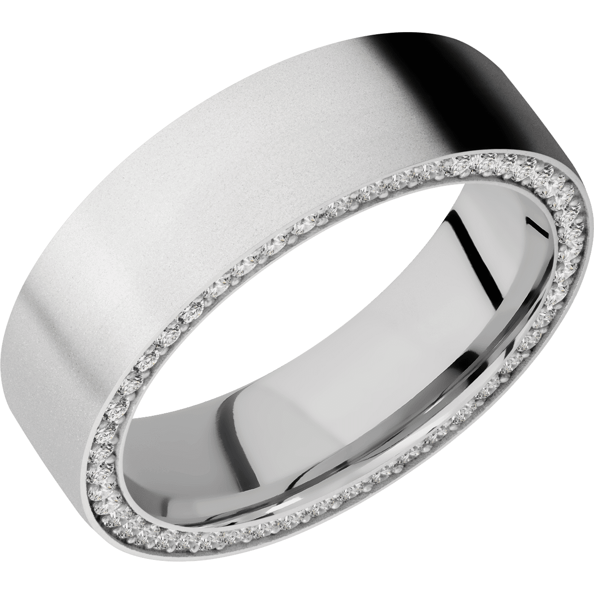 Platinum + Bead Finish - PLAT7FSIDEETERNITYDIA.01BEAD - Custom