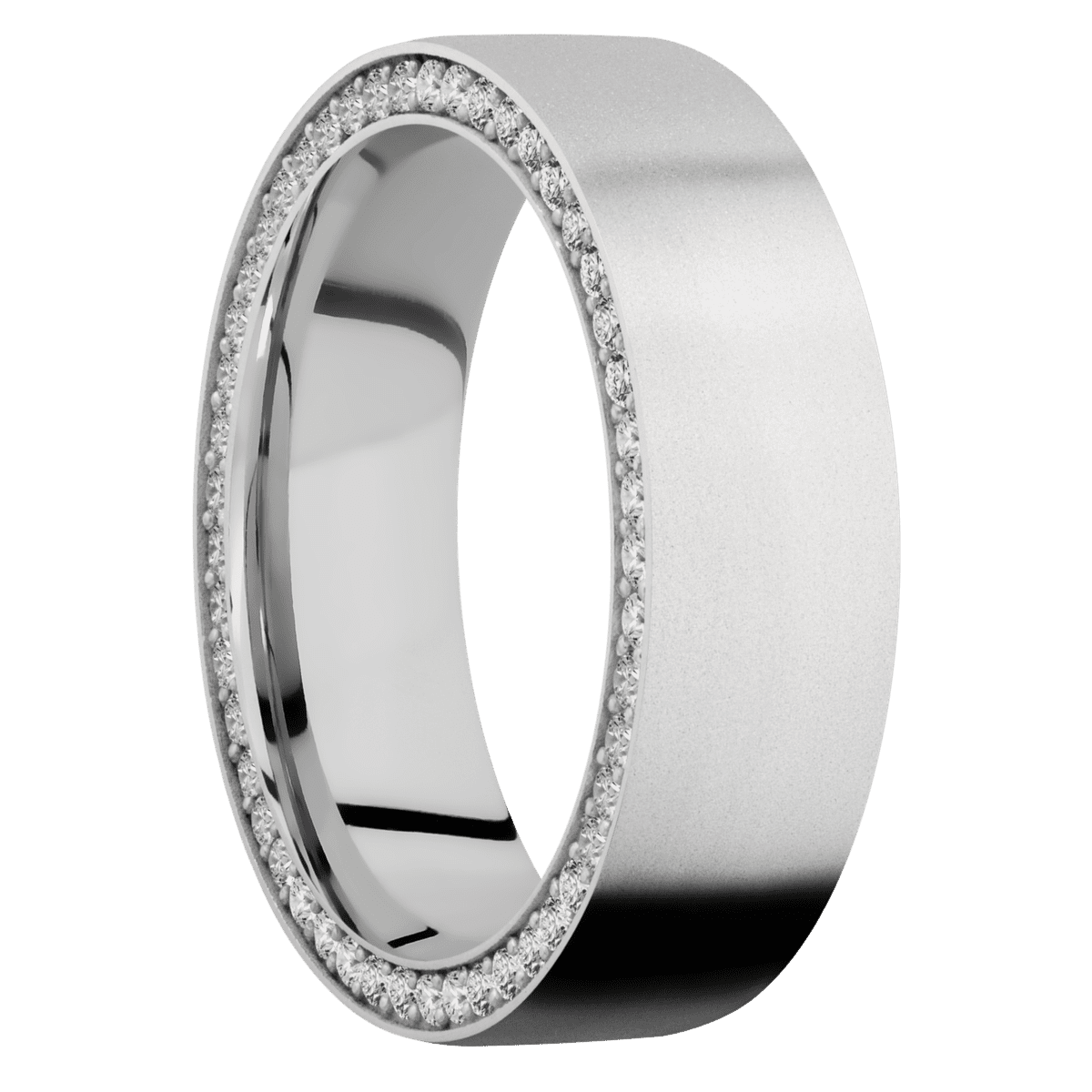 Platinum + Bead Finish - PLAT7FSIDEETERNITYDIA.01BEAD - Custom