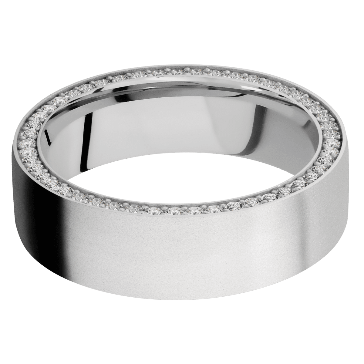 Platinum + Bead Finish - PLAT7FSIDEETERNITYDIA.01BEAD - Custom