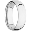 Platinum + Polish Finish - 7 mm wide Domed Platinum band. - Custom