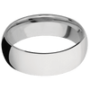 Platinum + Polish Finish + Titanium - 7 mm wide Domed Platinum band featuring a Titanium sleeve. - Custom