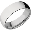 Platinum + Polish Finish + Titanium - 7 mm wide Domed Platinum band featuring a Titanium sleeve. - Custom