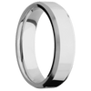 Platinum + Polish Satin Finish - 6 mm wide Beveled Platinum band. - Custom