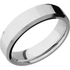 Platinum + Polish Satin Finish - 6 mm wide Beveled Platinum band. - Custom