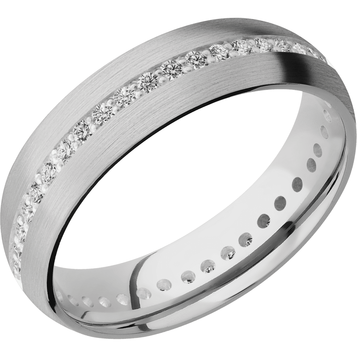 Platinum + Satin Finish - PLAT6DETERNITYLABDIA.015BEAD-IS - Custom