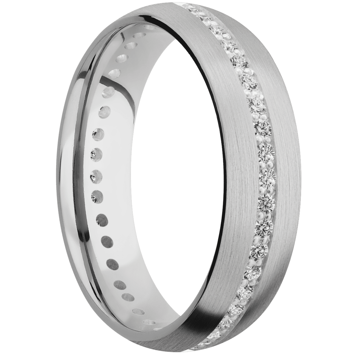 Platinum + Satin Finish - PLAT6DETERNITYLABDIA.015BEAD-IS - Custom