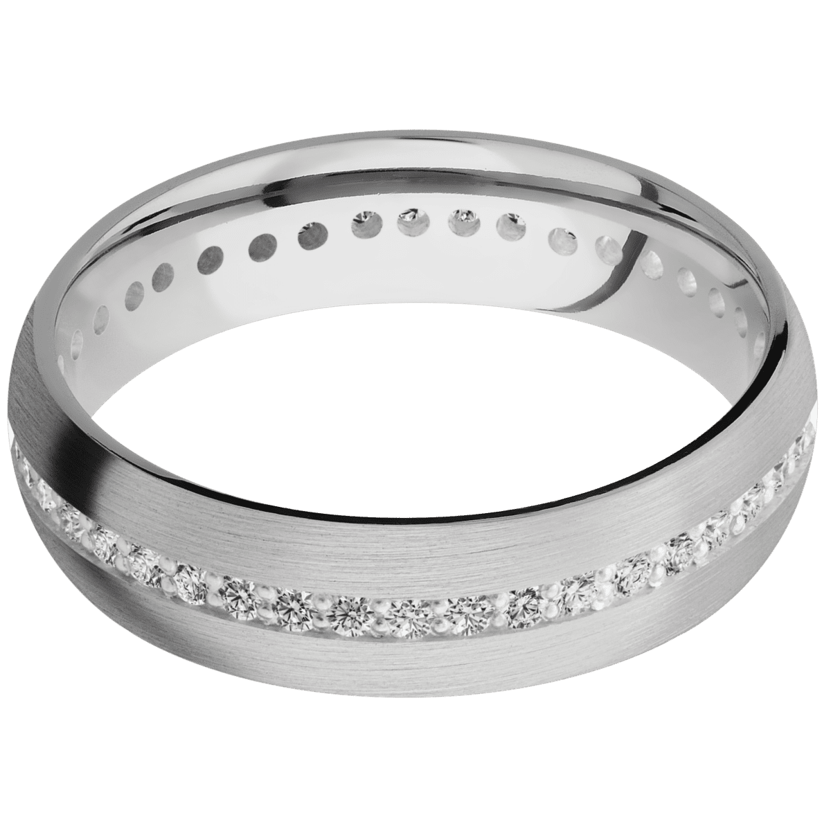 Platinum + Satin Finish - PLAT6DETERNITYLABDIA.015BEAD-IS - Custom