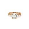 Portuguese Cut Lab Diamond Engagement Ring with Diamonds on Prongs - Choice of 1.50ct / 2.00ct or 2.50ct Centre Diamond