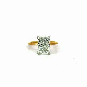 Radiant Cut Natural Diamond – Classic 1.50mm Tube Solitaire & Diamond Prong Design – video