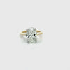 Oval Cut Natural Diamond Engagement Ring – 1.80MM Tube Shank – Cathedral – Diamond Encrusted Prongs – video