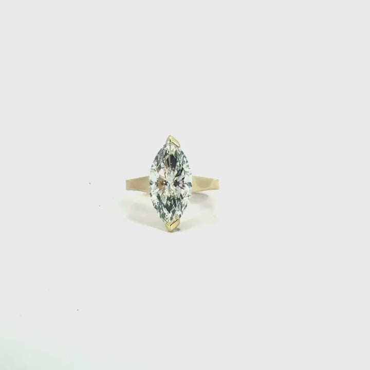 Marquise Cut Natural Diamond – Graduated Cigar Band 4MM to 2.50MM – Reverse Halo – Cathedral – video