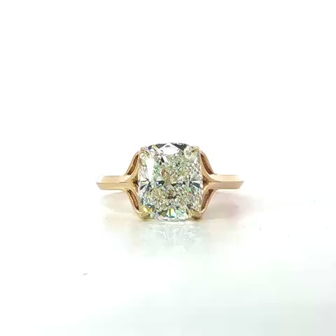 Elongated Cushion Knife-Edge Solitaire – Petal Prong Setting – video
