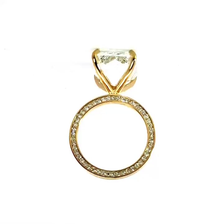 Radiant Cut Natural Diamond – 2MM Cigar Band with Diamonds on Edge – video