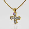 Diamond Cross Pendant with Graduated Stones- .55ct TW